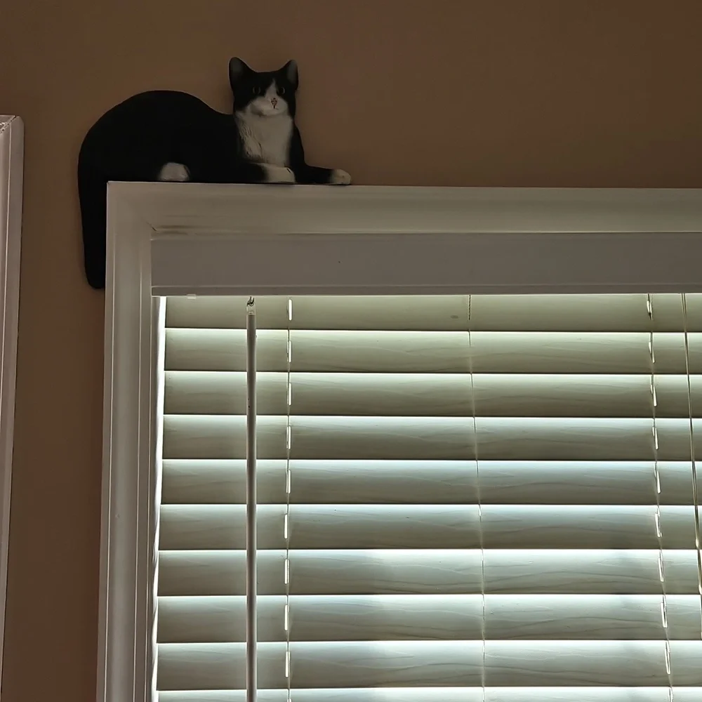 Vintage 90's Door Topper Or Shelf Sitter Tuxedo Cats By CBC & Young Concepts - Picture 6 of 16